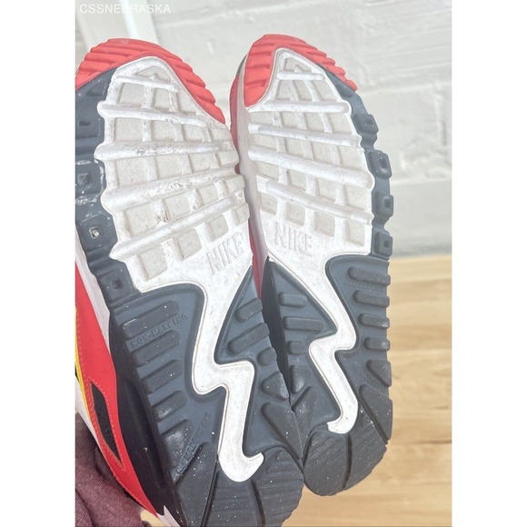 Nike Yellow Black Crimson‎ Air Max 90 Low Chrome - Size 5.5Y